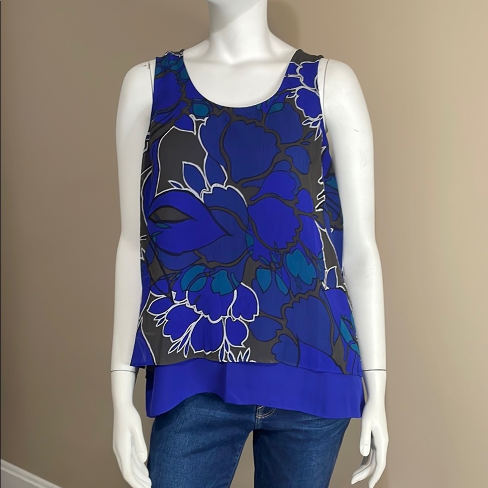 Apt. 9 Blue Gray Sleeveless Tank Top with Scoop Neckline